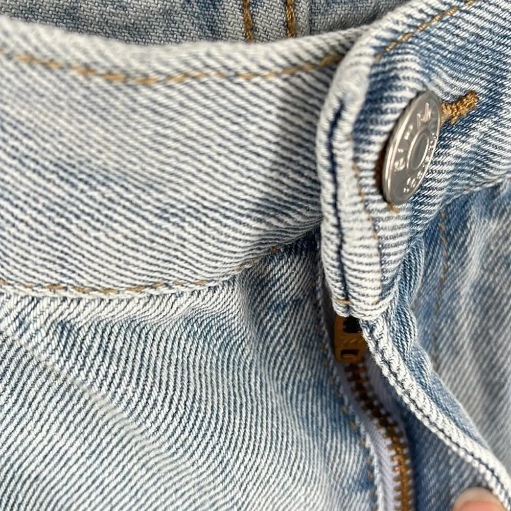 Simple Society High waist rise balloon jean jeans roll cuff NEW NWT light wash